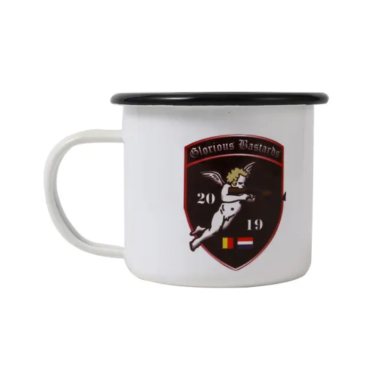 Iron Cast Iron Enamel Mug Camping Coffee Mug Cup with Logo Printing
