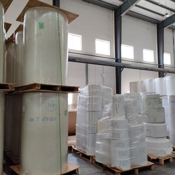 Thermal label material, white glossy sticker material