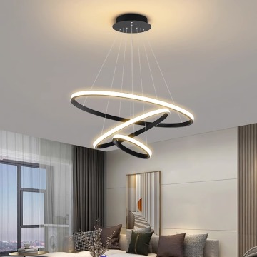 Modern Gold Acrylic LED Chandelier for Luxurious Living Rooms