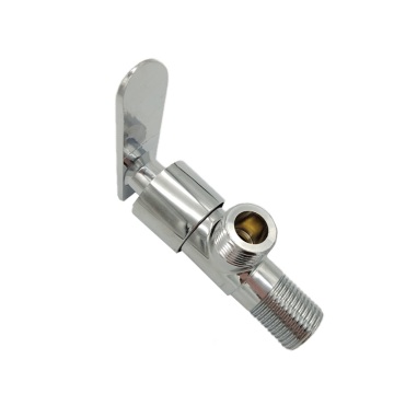 Triangle handle zinc alloy chrome plating toilet angle stop valve