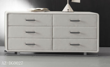 Upholstered white leather unique dresser AZ-DG0027#