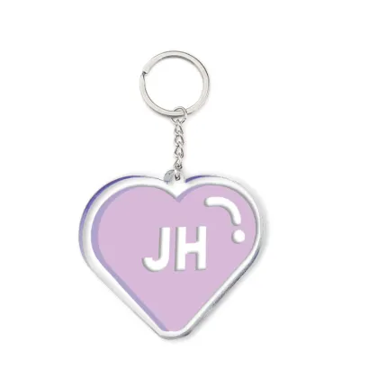 Acrylic Heart Prints Keychain