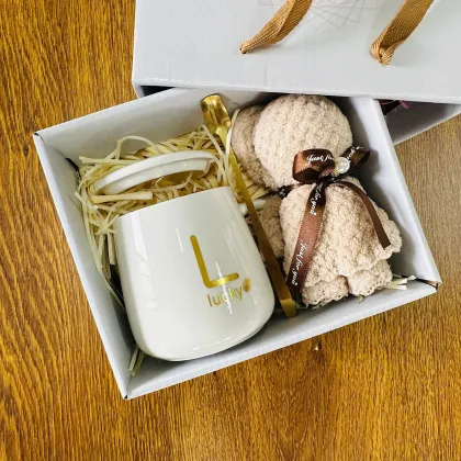 Notebook Gift Set with Umbrella Thermos Cup Pen