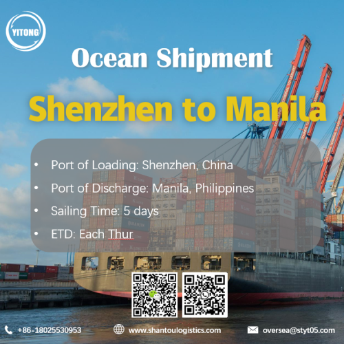 Shenzhen에서 Manila Philippines까지의 해상화물