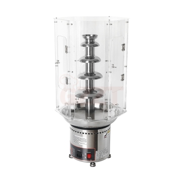 High Quality Acrylic Hexagon Wind Guard Cover for Chocolate Fountains with Hinge and Door