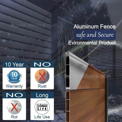 Goat No Dig Yard Fence Panels GD Aluminium Fencing Slat Horizontal Rail Manufactory