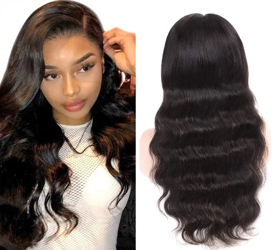 Uniky 30 Inch Brazilian Virgin Hair 100 Percent Body Wave HD Lace Frontal Human Hair Wigs for black woman