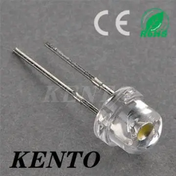 Strawhat  Transparent 4.8mm White Ultra bright LED Diode