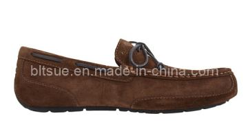 Brown Leather Boat Shoes with Shoe Laces