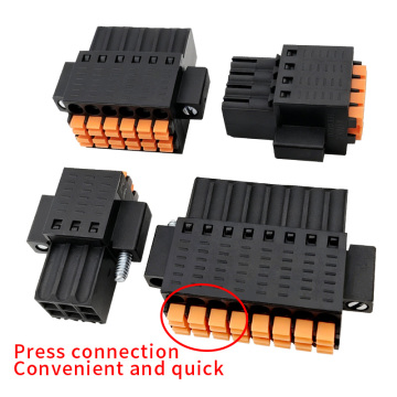 2.54mm Pitch Compact Dual-Row Spring Cage Female Terminal Plug