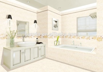 240x660mm flower beige border 3D inkjet bathroom and kitchen ceramic wall tiles, 2-BM24601
