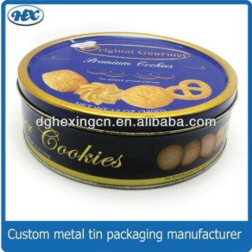 Round big size butter cookie tin box