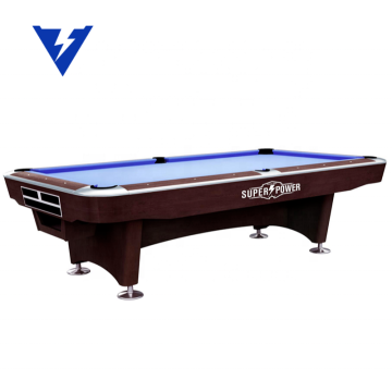 Custom 9-Foot Super Power Billiard Table: Classic Style for Sports Training and Nine-Ball Games