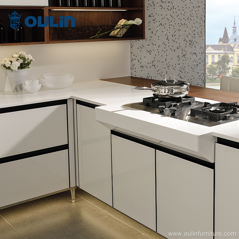 Modern minimalist style high quality home kitchen cabinet