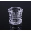 Glass Embossed Votive Candle Cup