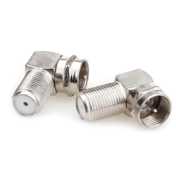 Coaxial Cable Right Angle TV Aerial Connector F Male to F Female Adapter