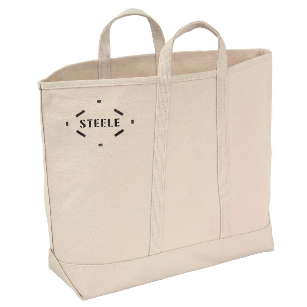 Extra large natural open top canvas bag