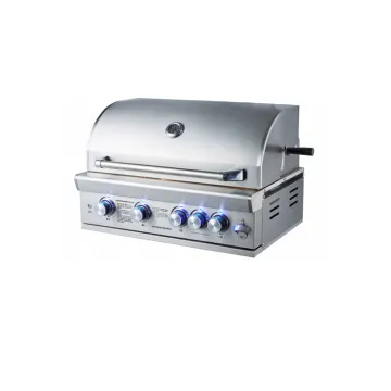 Professional Outdoor Kitchen Grill: Stainless Steel BBQ Table with Gas Grill - Smokeless & Easily Assembled