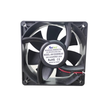 12V 24V 48V 120x120x38mm DC Axial Fan for EV Car Charger Cabinet Cooling with Filter