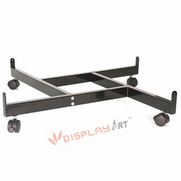 4-way gridwall rack base with castors