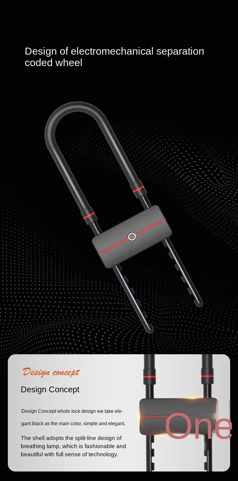 1 Fingerprint u-shape lock
