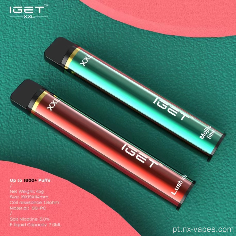 IGET XXL Dispositivo Disponível 1800 Puffs