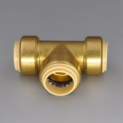 Brass Quick Connect Tee quick connect pipe fittings