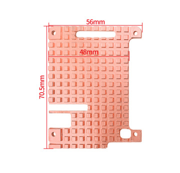 Passive Cooling Pure Copper Heat Sink for Raspberry Pi 4B Generation: Efficient Heat Dissipation Solution