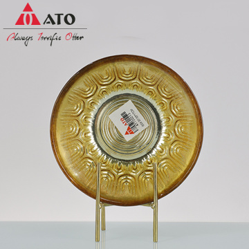 صفيحة عشاء صفيحة Golden Pattern Plate