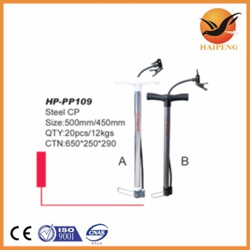 Wholesale bike parts pump / spare parts bicycle mini pump / bicycle foot pump bike accessories color bicycle steel CP pump