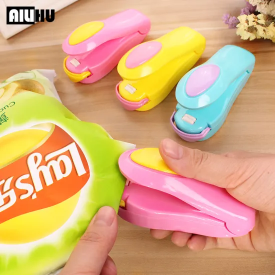Kitchen Accessories Mini Sealing Machine Multipurpose Candy Color Packing Plastic Bag Tools Work With Battery Kitchen Gadgets