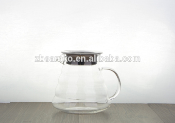 Large custom handmade borosilicate glass heated transparent teapot