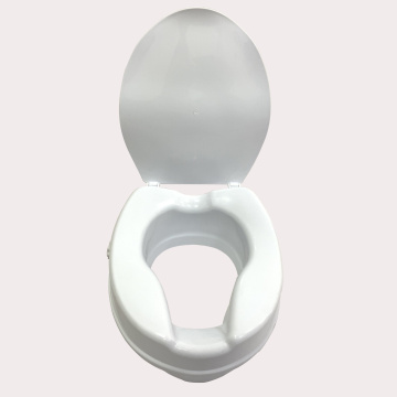 Plastic 4 inch verhoogde toiletbril met deksel