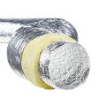 HVAC System ISO Aluminum Insulated Flexible Air Duct na may Glass Wool