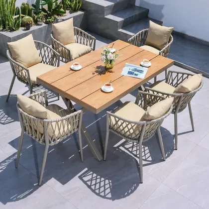 Woven Aluminum Lounge Chair for Outdoors