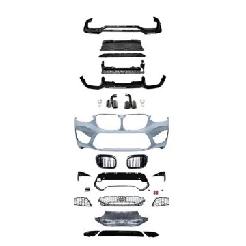 Quality BMW X4 G02 2019-2021 Body Kit - Includes Front Bumper, Grille, Rear Diffuser, and Tail Pipes