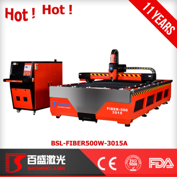 Fiber laser cutting machine cut metal with exchanging table and machine cover