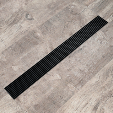 Black shower linear floor drain bathroom balcony drains