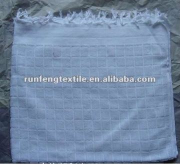 100% polyester bleached muslim haji towel