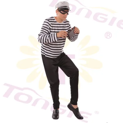 Mens Carnival Party Prisoner Costume Gangster Costumes