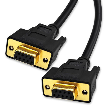 1.5M to 5M Nickel Plated Female-Female DB9 R2S32 9-Pin Serial Cable
