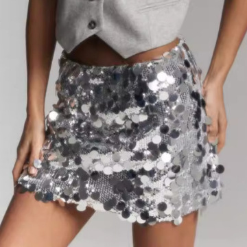 2024 Women's Sequined Short Sheath Skirts for Carnival Party