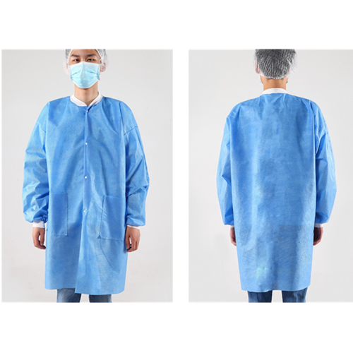 Disposable Non Woven SMS White Laboratory Lab Coat