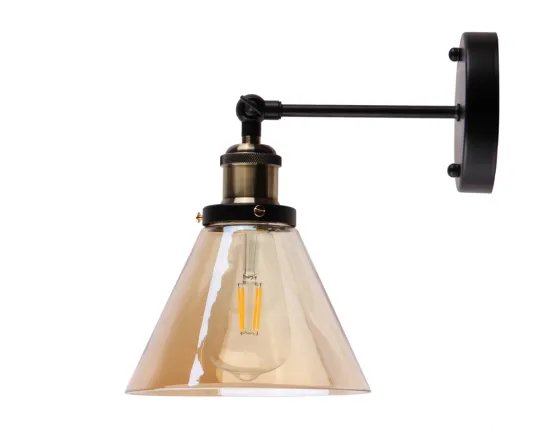 Indoor Bronze Glass Wall Sconces Light Lamp