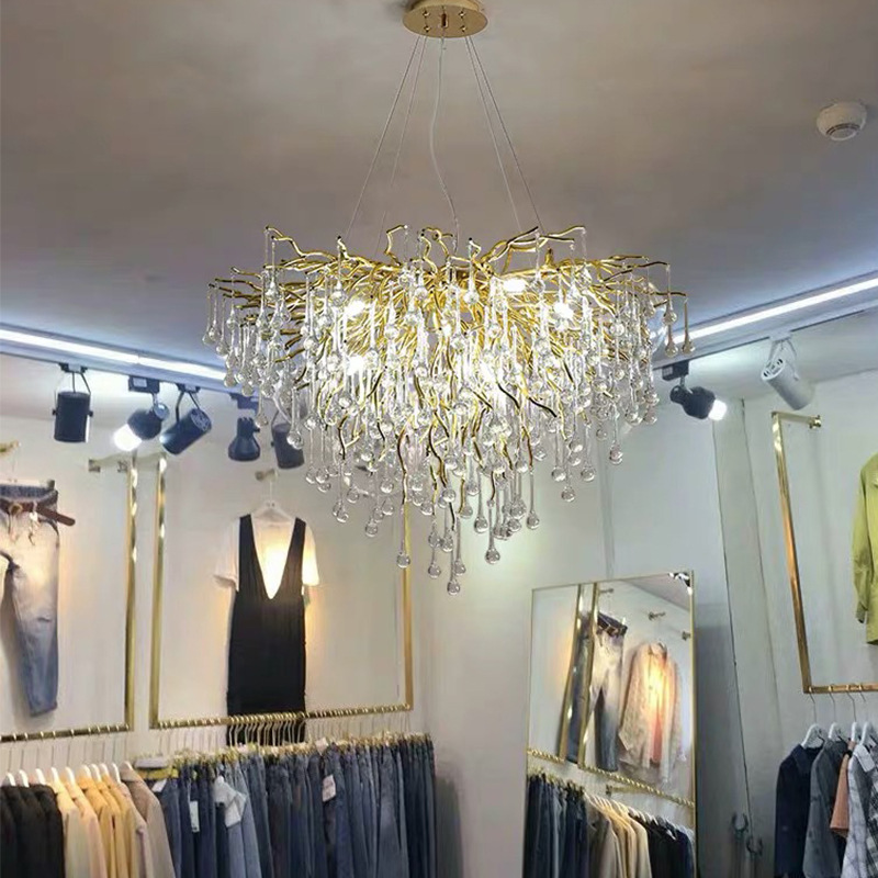 Beaded Crystal Metal ChandelierofApplicantion Chandelier Drops