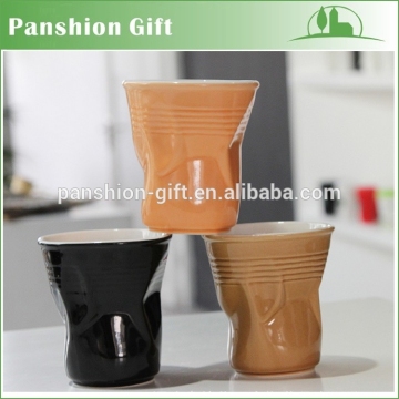 Cheap wholesale wrinkled mug , imitated paper wrinkled mug