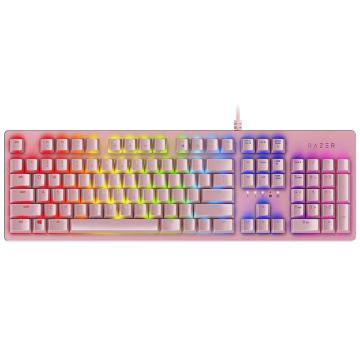 Razer Huntsman White Black Pink Wired 108-Key Gaming Mechanical Keyboard