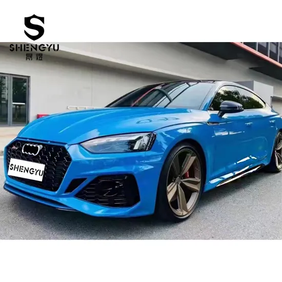 RS5 Style Car Bumpers Upgrade Kit for Audi A5 B9 2021 with Grille, Rear Diffuser, Side Skirts, and Tail Pipes