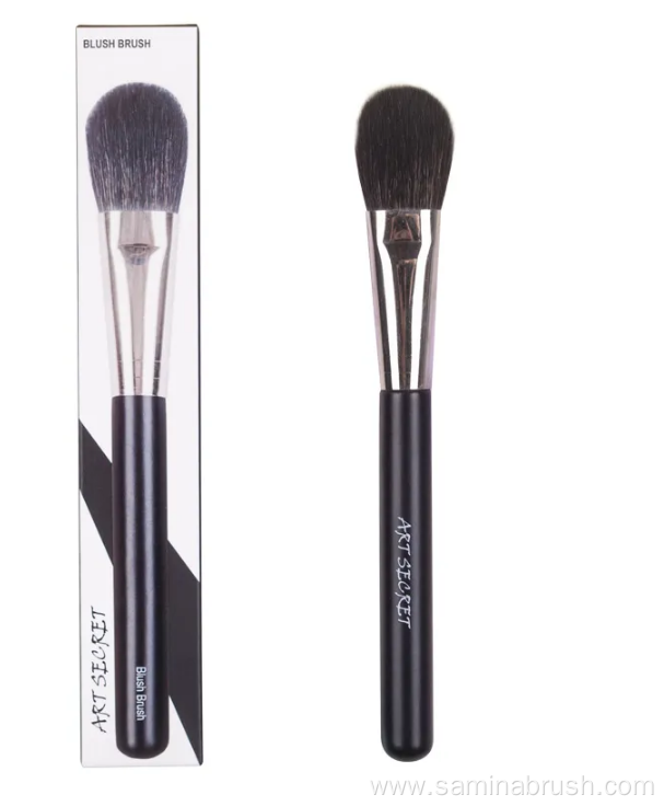 Angled powder brush blush brush