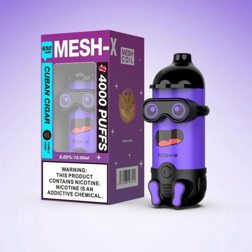 Wholesale ​MESH-X 4000 Puffs Rechargeable Disposable Vape